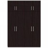 Tủ quần áo gỗ MDF Juno Sofa 4 cánh 3 ngăn đứng màu nâu đậm 180 x 55 x 260cm